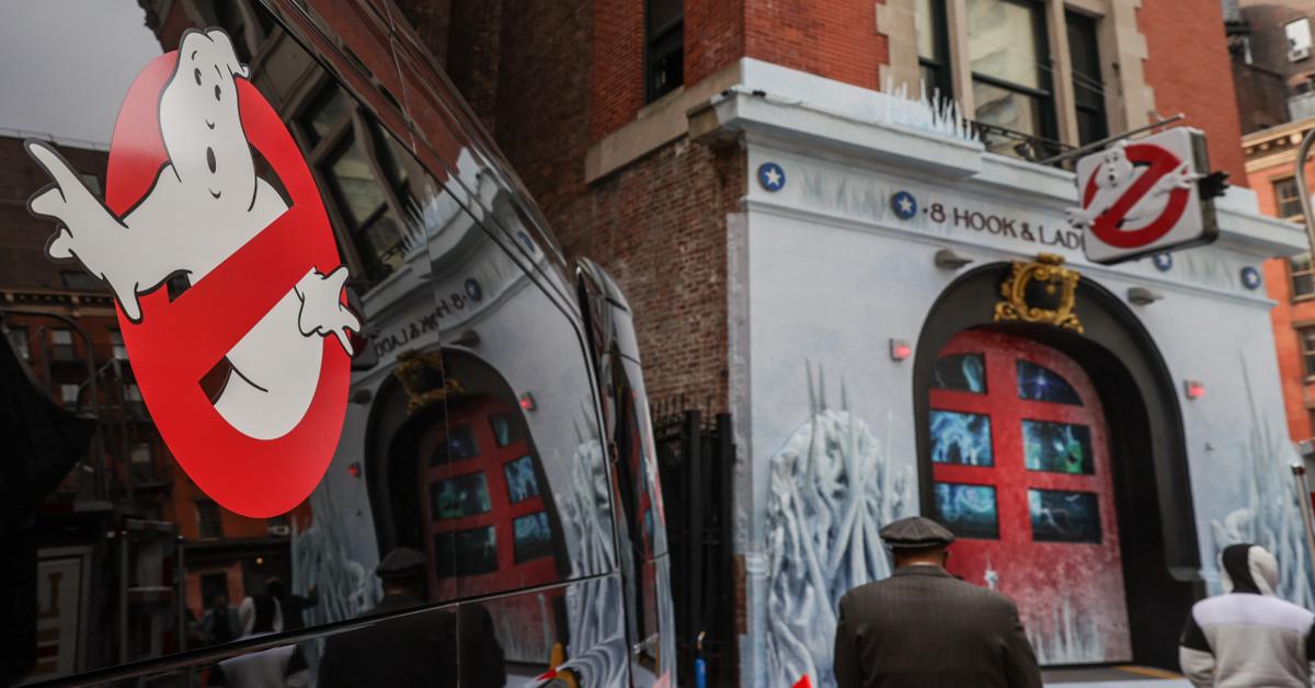'Ghostbusters: Frozen Empire' event at NYC firehouse