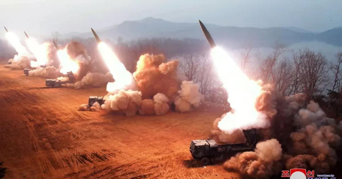 North Korea test-fires 240mm controlled shells for multiple rocket launcher