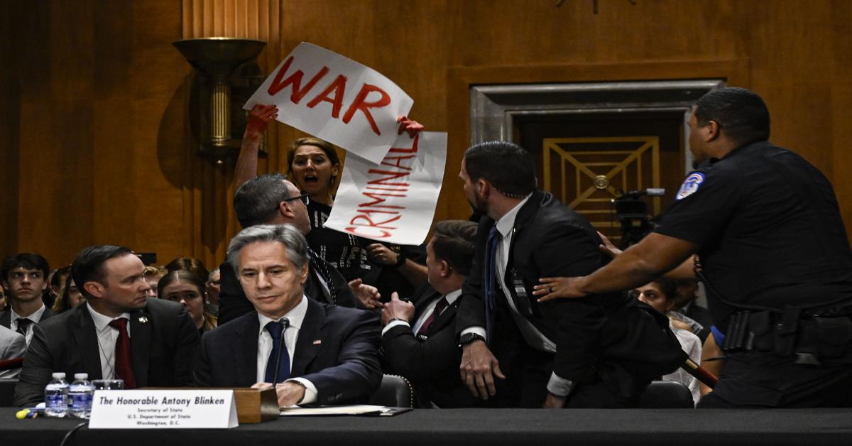 Pro-Palestinian protests interrupt Blinken's Senate testimony