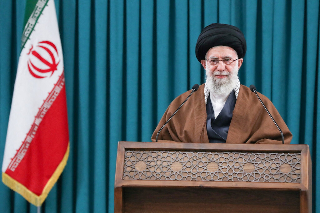 Supreme Leader of Iran Ayatollah Ali Khamenei delivers a televised speech in Tehran, Iran, March 1, 2022. (Reuters Photo)
