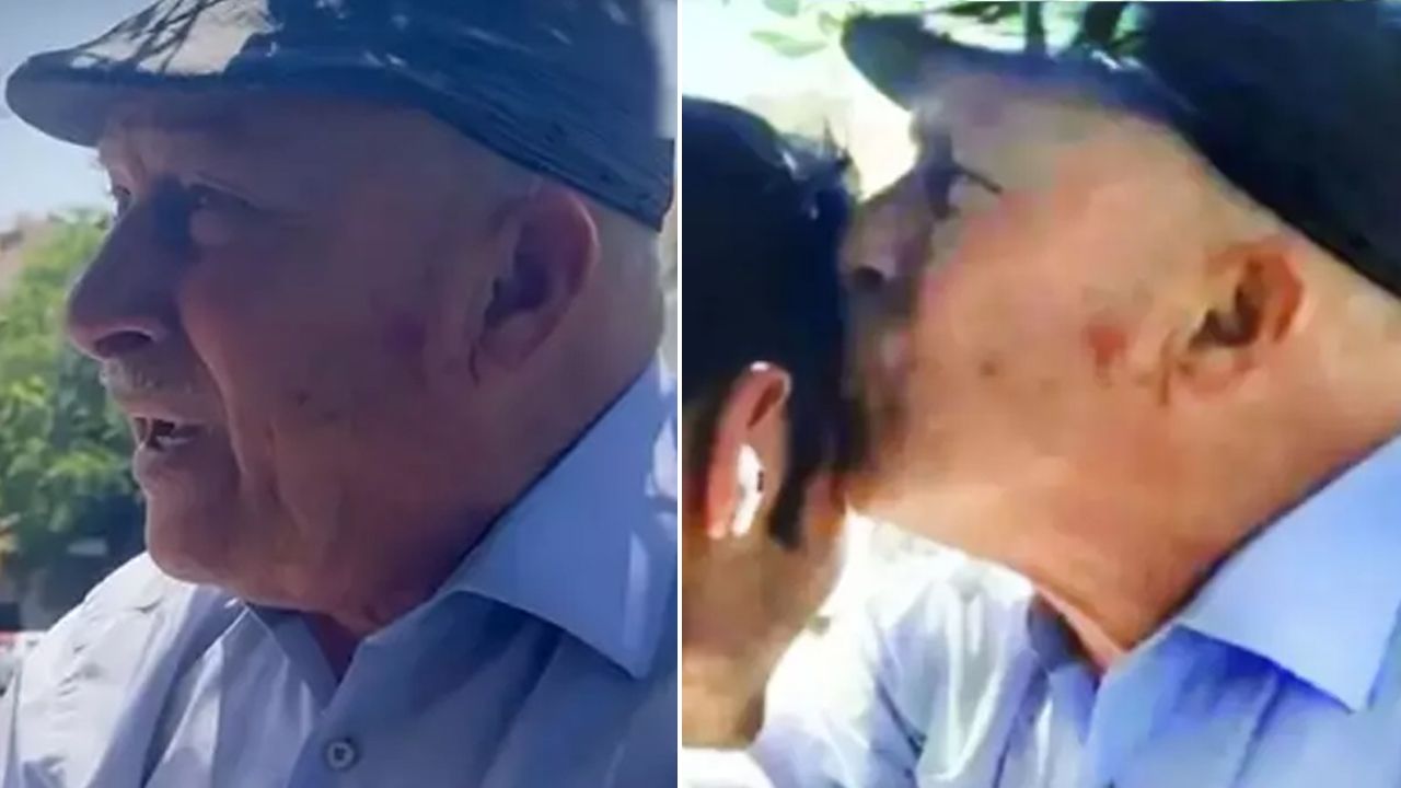 Palestinian elder kisses TRT reporter, expresses gratitude to Türkiye and Erdogan