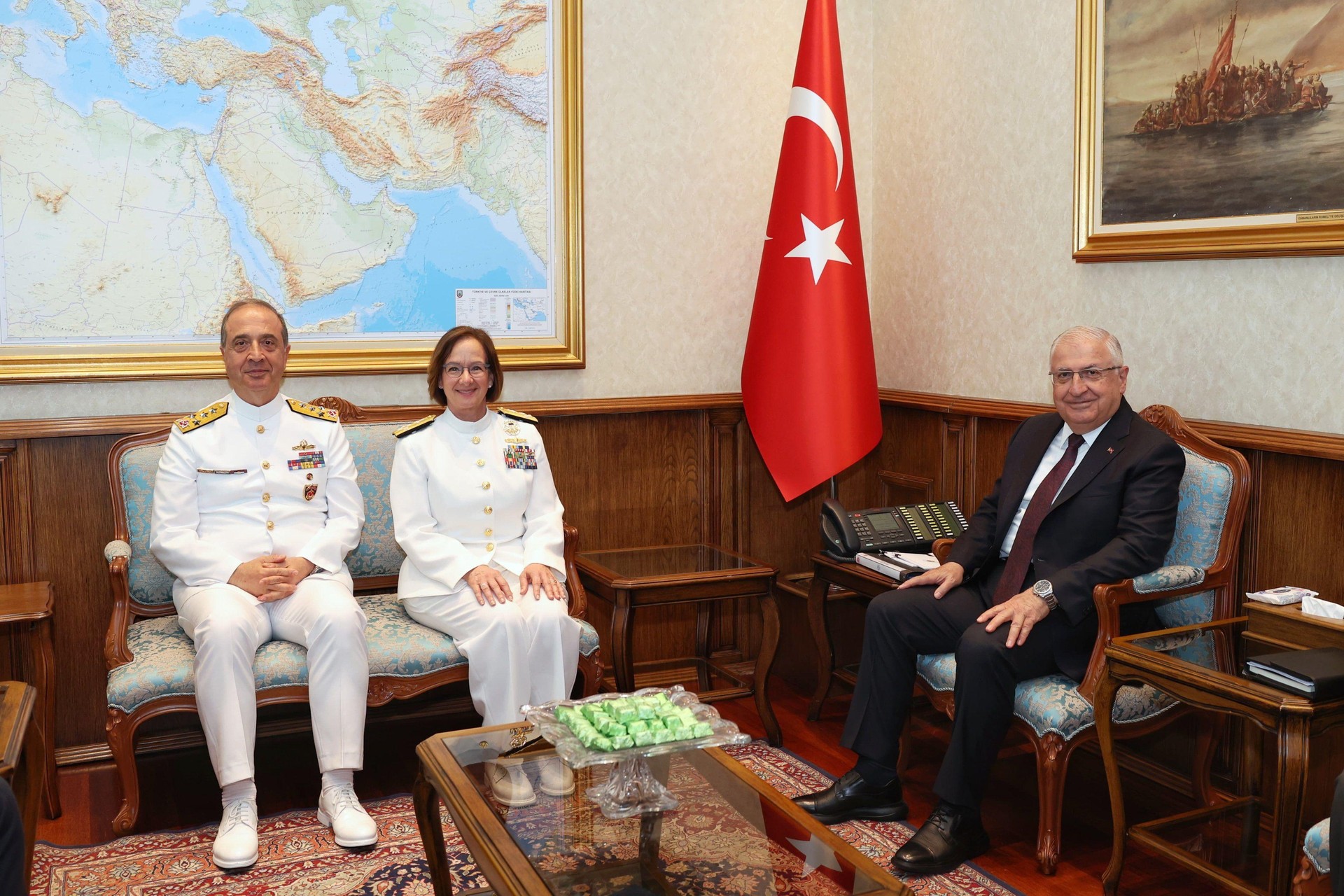 US Navy Commander Admiral Lisa Franchetti visits Ankara
