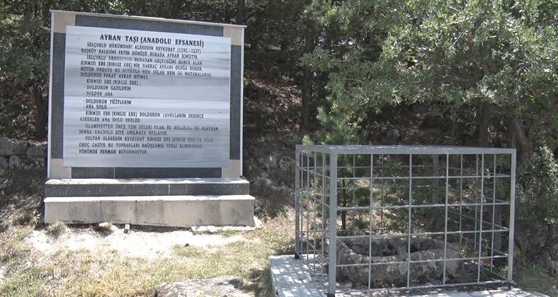 The monument of 'Kirmizi Ebe' or 'Ayran Tasi', July 20, 2024, Ankara, Türkiye. (AA Photo)