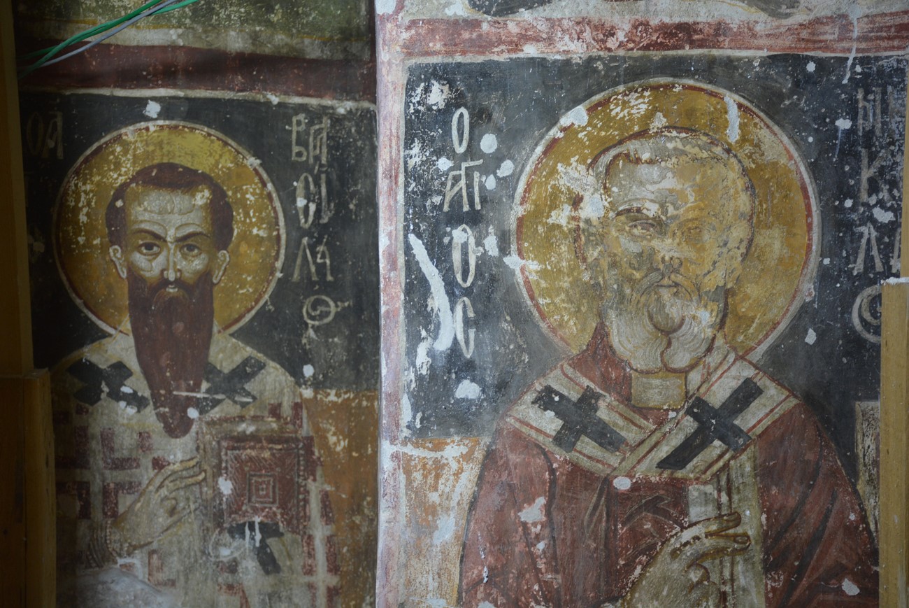 Figures of clergymen, church bishops and Christian religious figures at the Balatlar Church Complex in Sinop, Türkiye, July 22, 2024 (Photo by IHA)