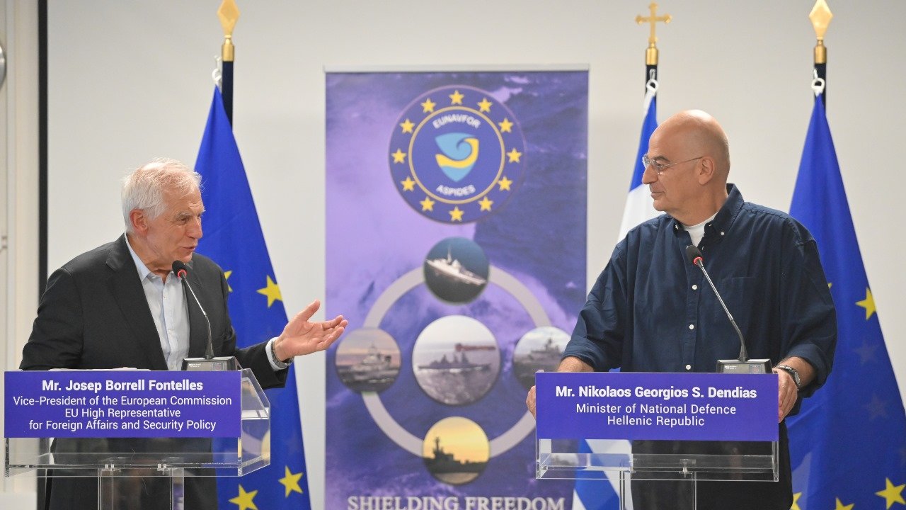 EU's Borrell meets Greek Defense Minister Dendias in Athens