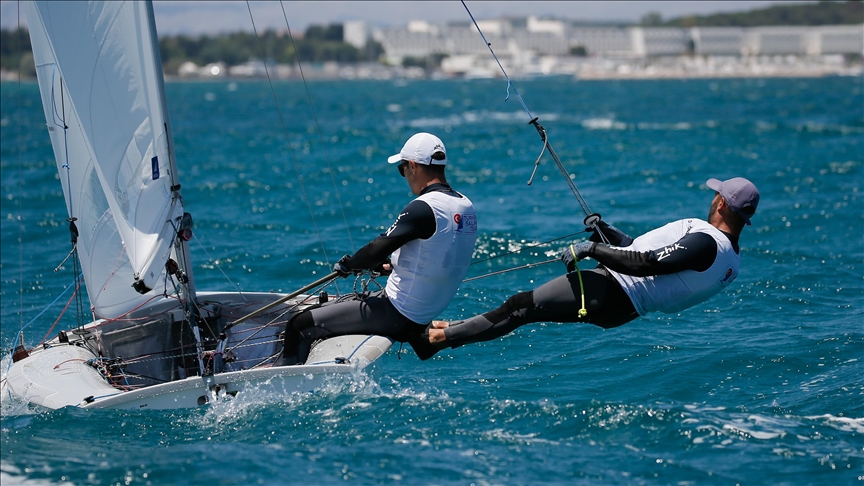 Deniz and Ates Cinar brothers represented Türkiye in sailing during the Tokyo 2020 Olympics, Tokyo, Japan, July 5, 2021. (AA Photo)