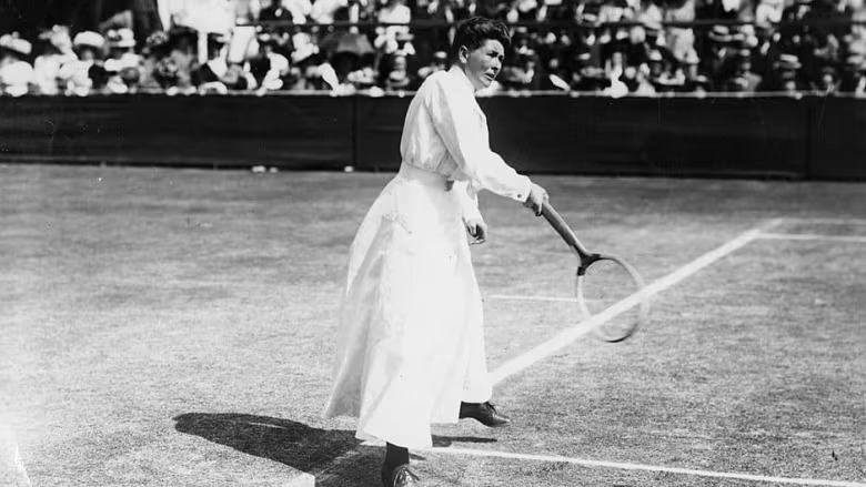 One of the first female Olympians, Charlotte Cooper, in the first Olympics women were allowed. (Getty Images)