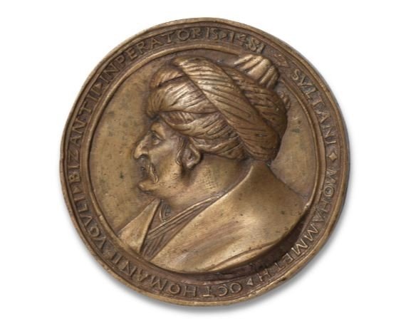 Sultan Mehmed II's coin fetched $44,200 at an auction in London, which depicts the Sultan and inscribed with “Sultan Muhammad, the Byzantine Emperor, a descendant of Osman” in Latin, Istanbul, Türkiye, October 27, 2022. (Photo by IHA)
