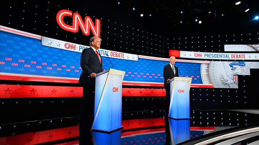 Biden and Trump face off on live TV, US, July 3, 2024 (AA Photo)