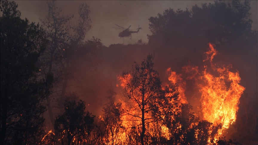 Forest fires break out at 68 locations in Greece