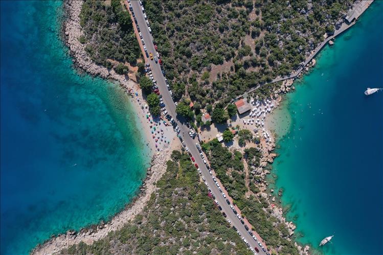Incebogaz Beach Kas: A Tranquil Escape with Stunning Views, Türkiye. August, 2024. (Photo Kas Municipality)