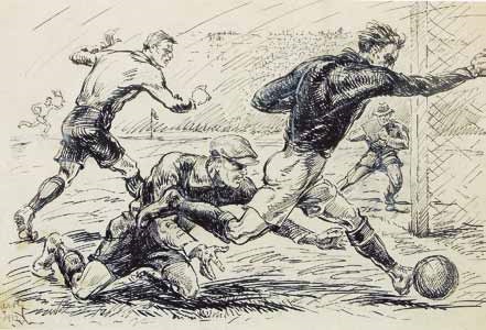  "Football" Lithograph, 82 x 112 cm, 1935 (Drawing by Jean Jacoby)