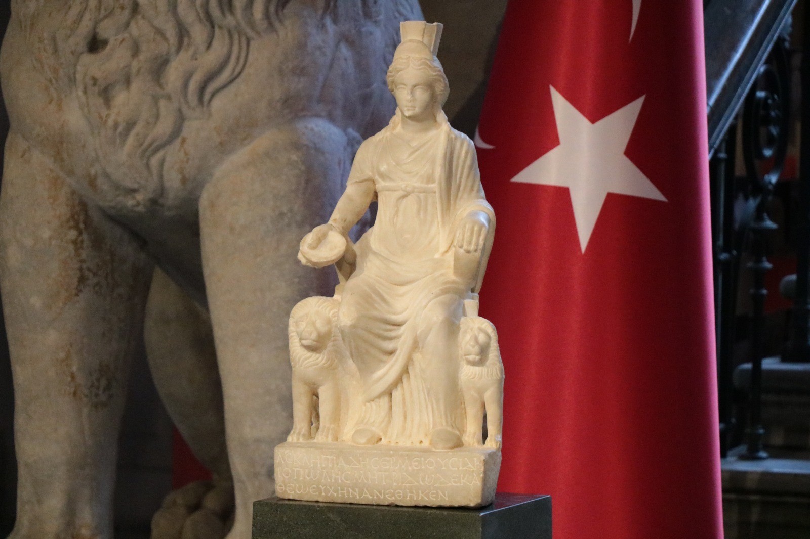 The “Mother Goddess” Cybele statue was brought back to Türkiye after nearly 60 years, Istanbul Archaeological Museums, Türkiye, Dec. 13, 2020 (IHA Photo)