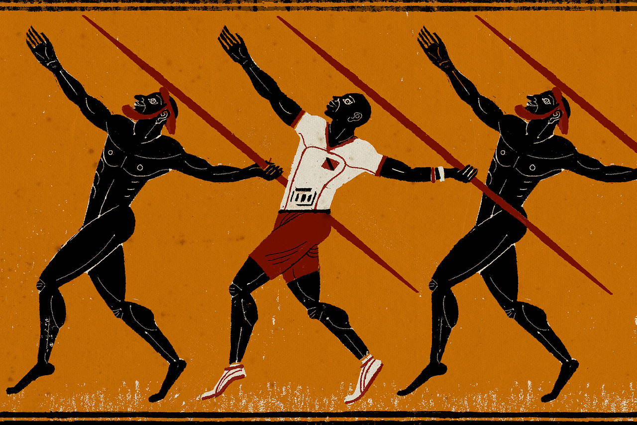 Ancient olympics in Ancient Greek (Photo by libguides.tts.edu.sg)
