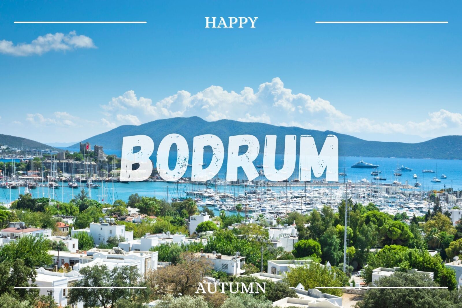 Swim in September and discover Bodrum’s serene beaches as summer gently transitions to autumn, August, 2024 (Created with Photoshop)