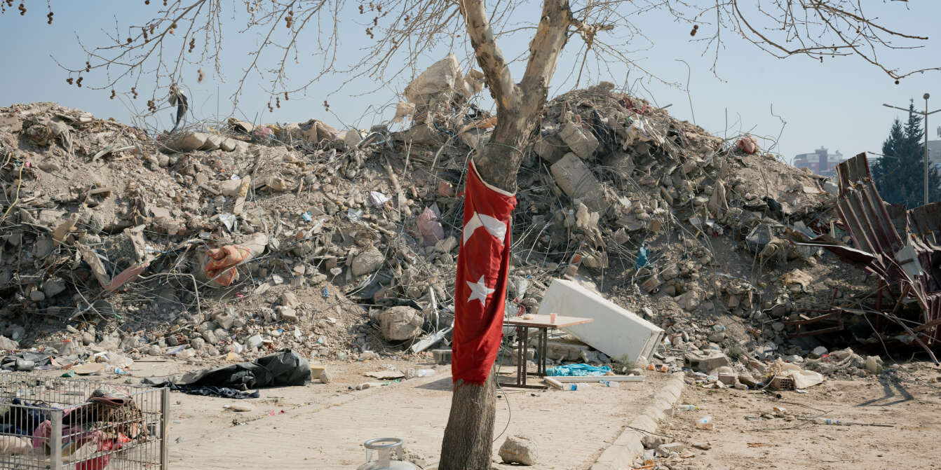 TURKEY. Kahramanmaras. 18 february 2023. Destroyed street in the city of Kahramanmaras, after earthquakes near the Syrian-Turkish border with a maximum magnitude of 7.8 on 6 February 2023.