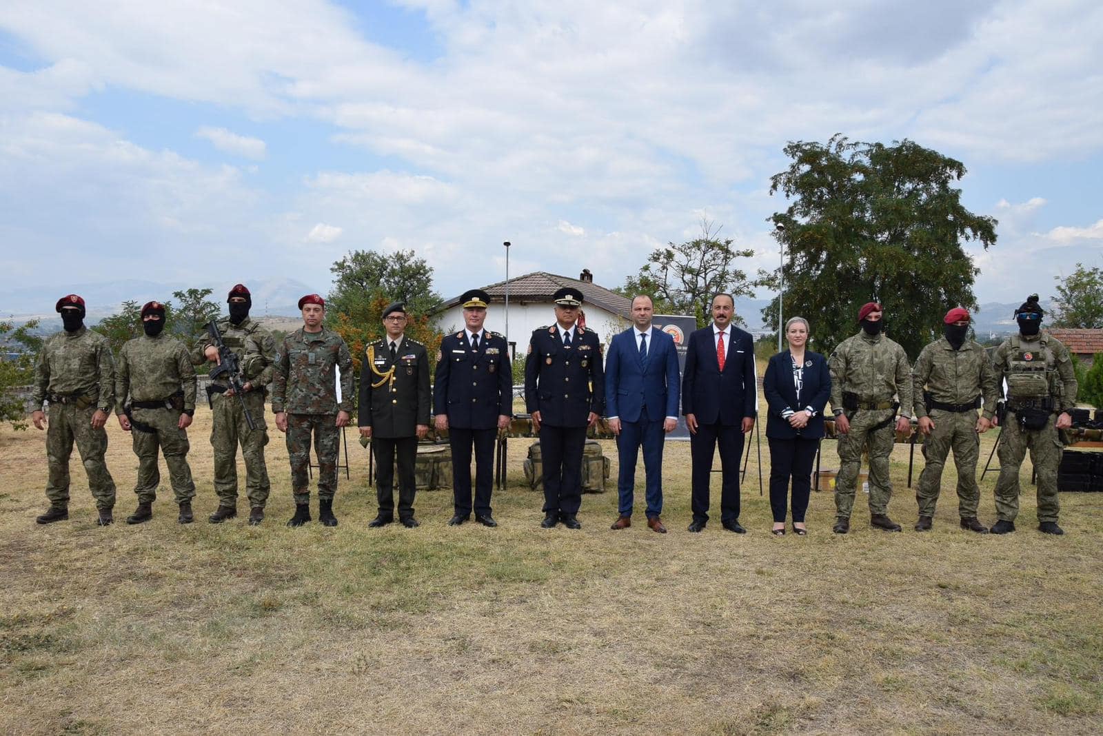 North Macedonia's Army personnel with Turkish drones. (via Embassy of the Republic of Türkiye in Skopje) 