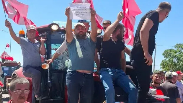 Farmers protest in Gaziantep province (via Bizim Ankara)