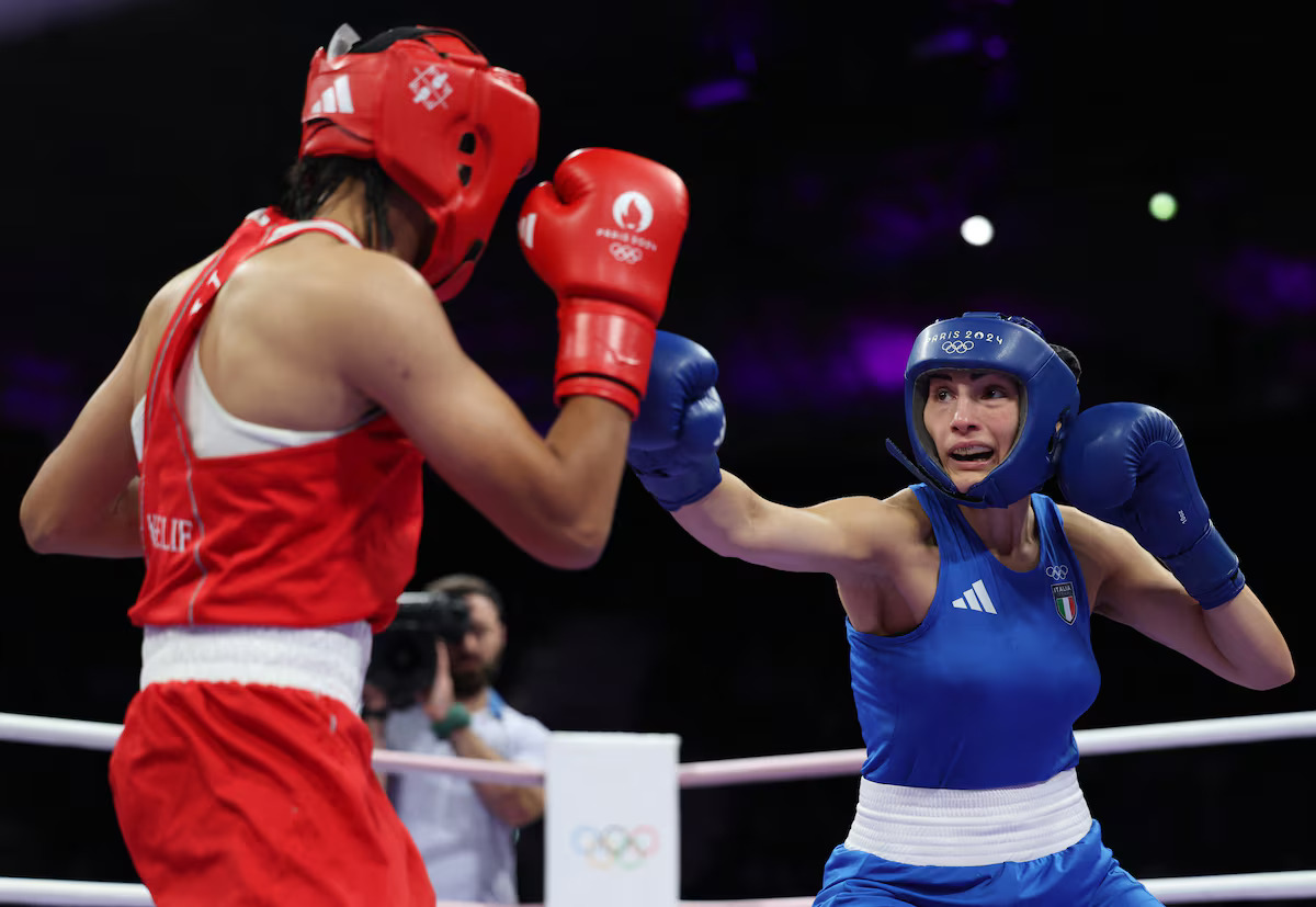 Angela Carini of Italy in action against Imane Khelif of Algeria, Paris, France, August 1, 2024. (Reuters Photo)