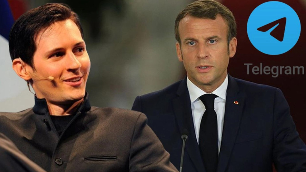 Telegram CEO Pavel Durov (left), French President Emmanuel Macron (right), (via Oksijen)