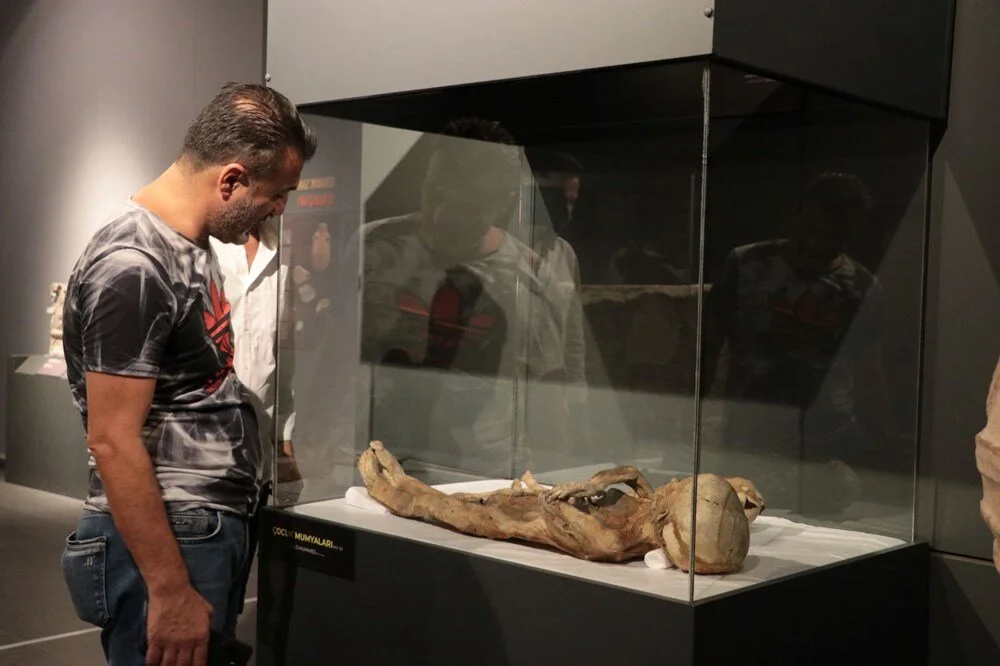 Child Mummies at Kayseri Archaeology Museum, Türkiye, Aug. 22, 2024 (Photo via NTV)