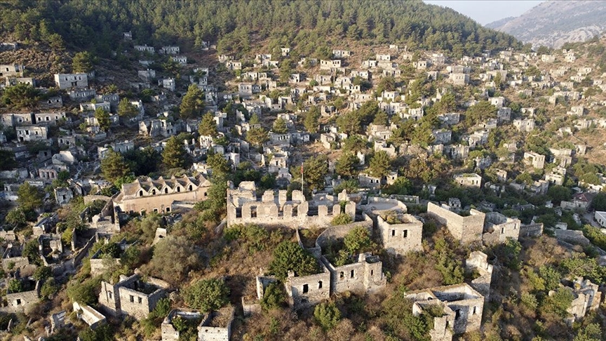 Discover the eerie whispers of Kayakoy among Türkiye's creepiest haunted places, August 2024. (AA Photo)