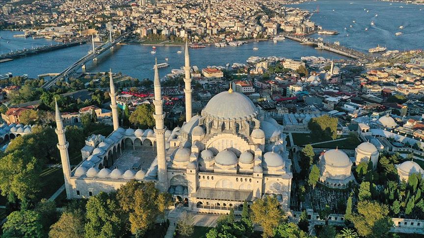 Admire the majestic Suleymaniye Mosque, a masterpiece by Mimar Sinan that showcases Istanbul’s architectural grandeur, August 2024. (AA Photo)