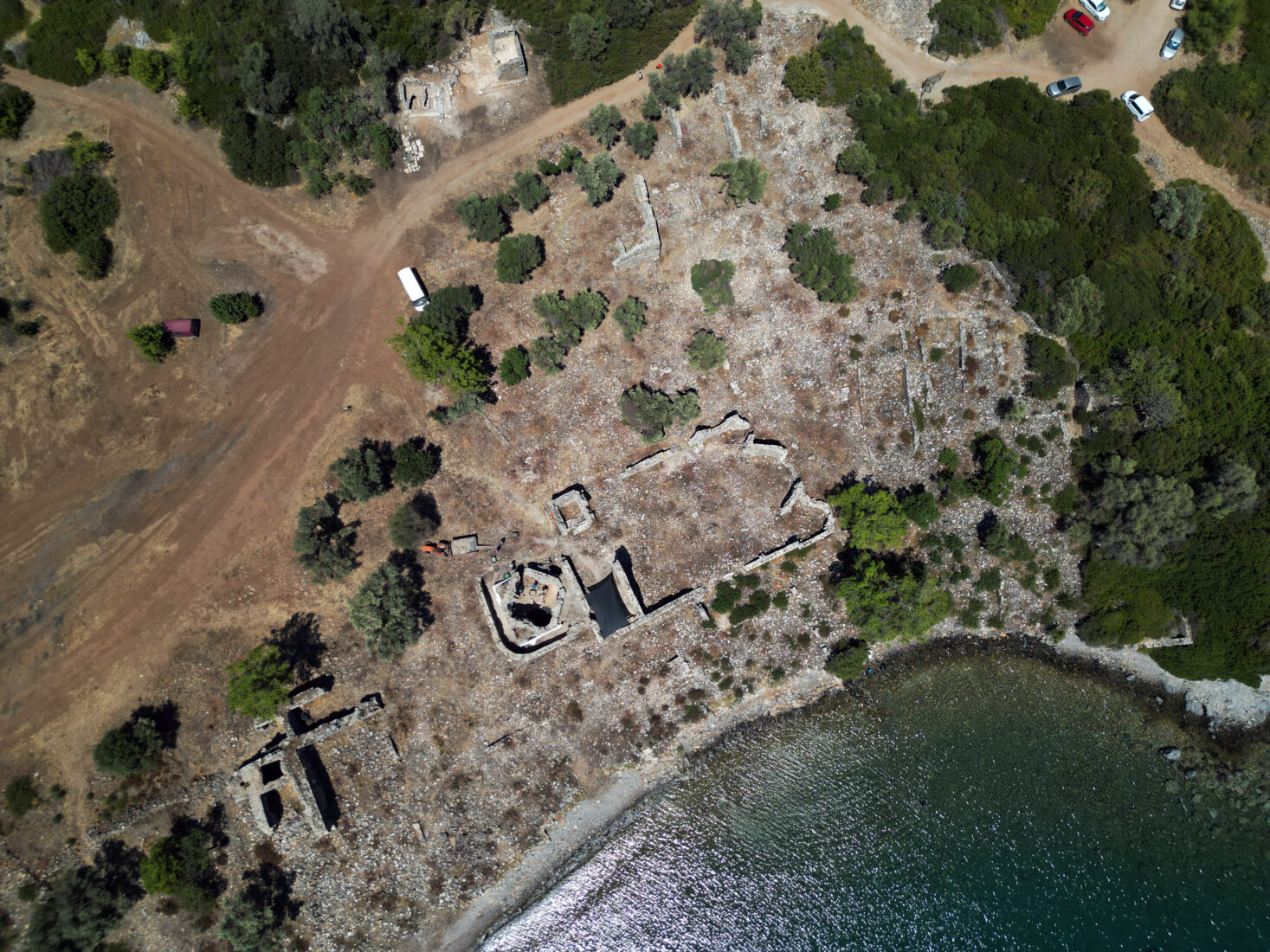 An aerial view of Mugla, a prominent tourist attraction on the Aegean coast of Turkiye that hosted more than 2.5 million visitors over the past 8 months, in Mugla, Türkiye, September 8, 2024 (AA Photo)