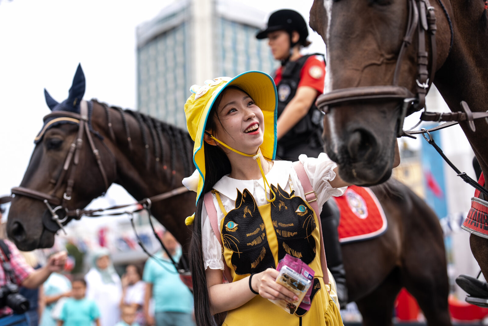 Mounted police officers on duty at many points of the city, especially tourist attractions, within the Istanbul Police Department have become a favorite of citizens and tourists, Istanbul, Türkiye, Sept/ 8, 2024. (AA Photo)