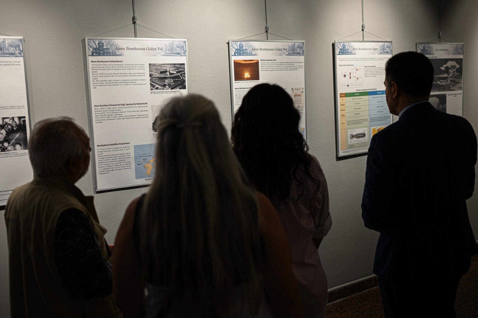 Hiroshima and Nagasaki Peace Exhibition featuring panels depicting the damage caused by the atomic bombs dropped on Japan during World War II opens in Ankara, Türkiye, Sept. 2, 2024 (AA Photo)