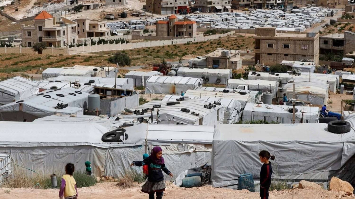 A Syrian refugee camp in the Lebanese town of Arsal in the eastern Bekaa region (AP Photo)