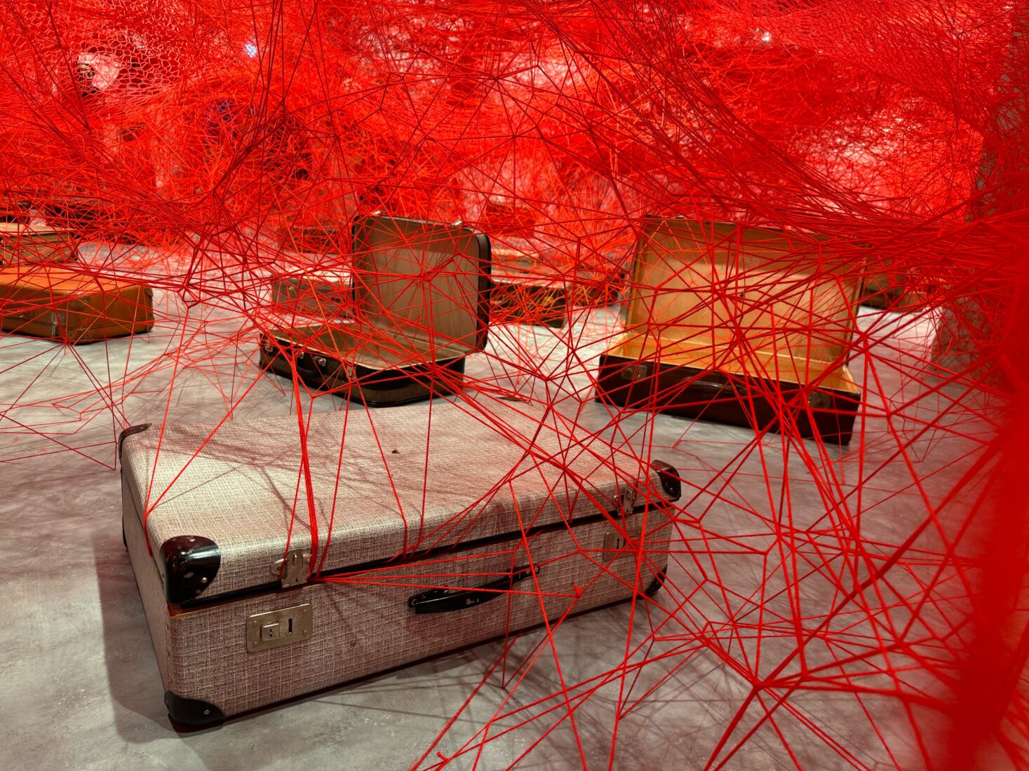 “Between Worlds” exhibition by Japanese artist Chiharu Shiota at Istanbul Modern, Istanbul, Türkiye, Sept. 5, 2024. (AA Photo)
