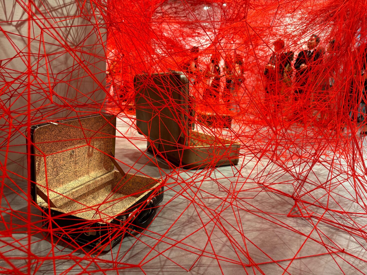 “Between Worlds” an exhibition of works by Japanese artist Chiharu Shiota at Istanbul Modern, Istanbul, Türkiye, Sept. 5, 2024. (AA Photo)