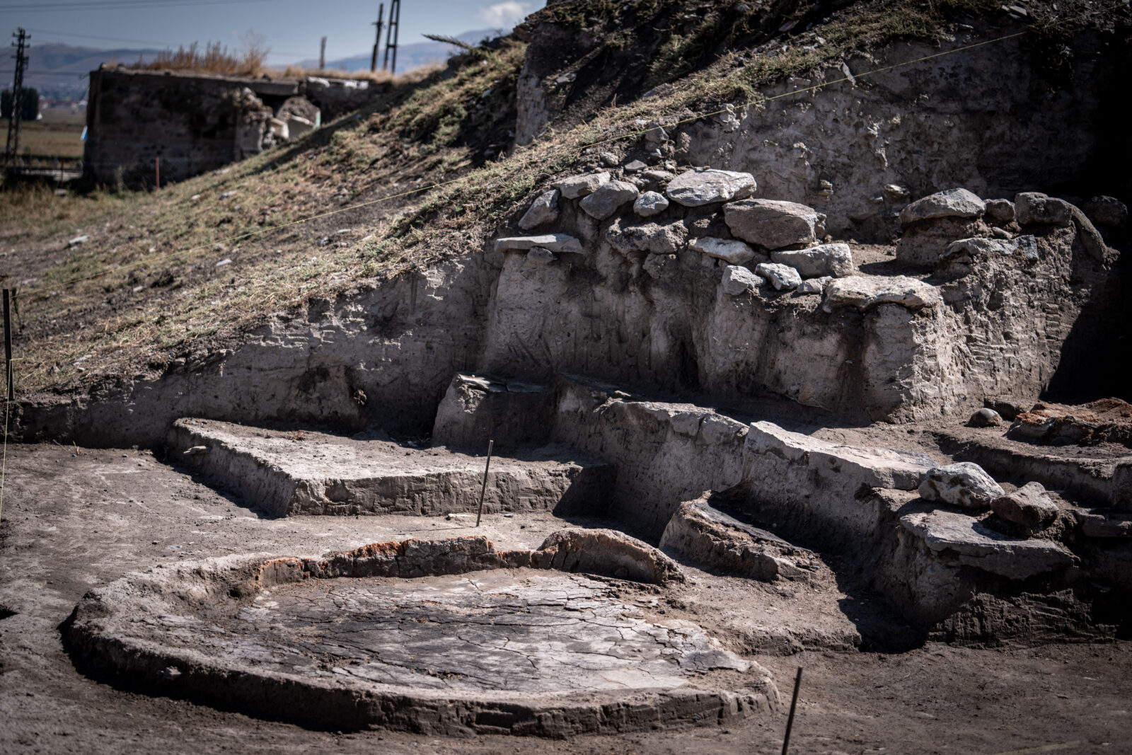 In the ongoing archaeological excavations at Pulur Hoyuk in the Aziziye district of Erzurum, traces dating back 7,000 years are being uncovered, Türkiye, Sept. 25, 2024. (AA Photo)
