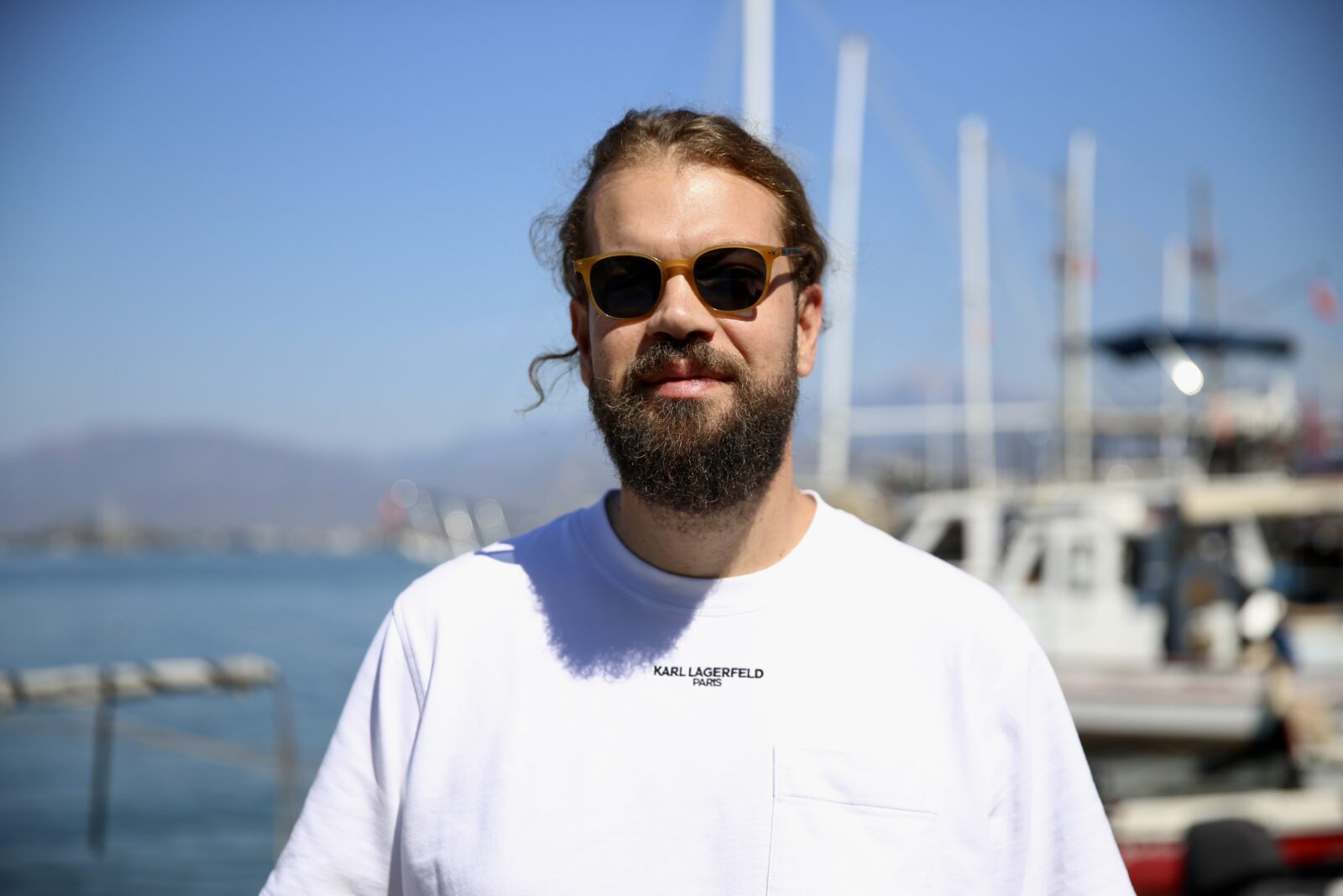 Greek chef Stavros Koustenis is among the chefs who participated in the gastronomy festival held in Fethiye, Mugla, Türkiye, Sept. 26, 2024. (AA Photo)