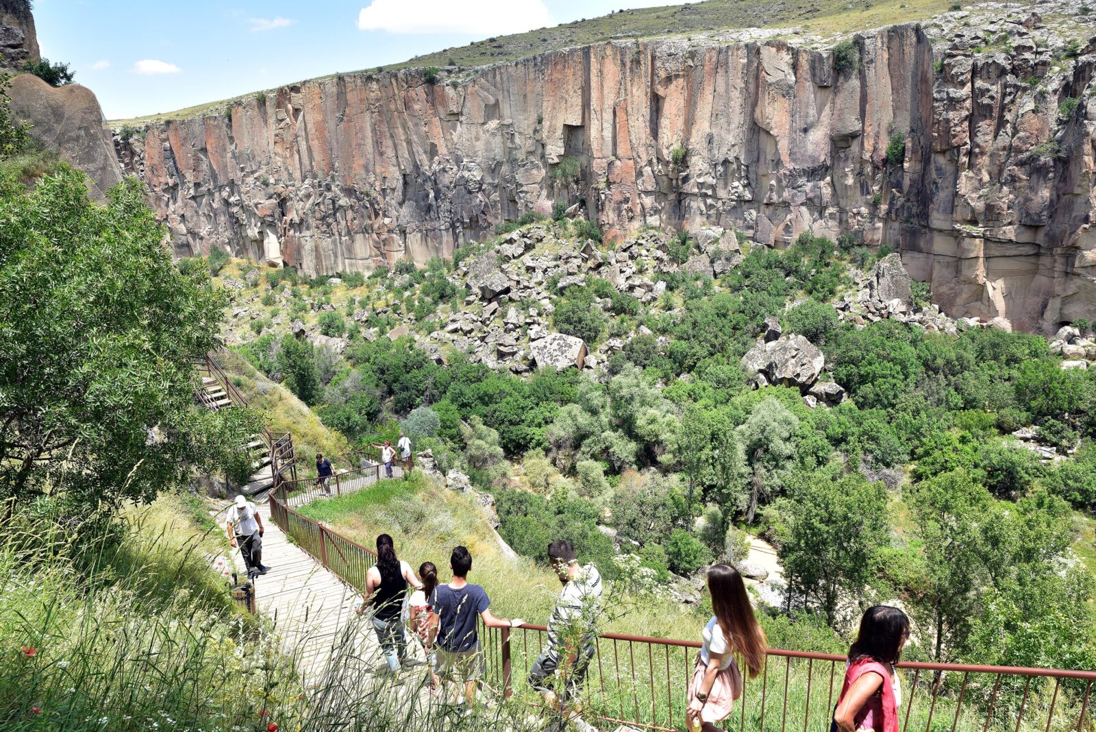 Visitors at Ihlara Valley, Aksaray, Türkiye, Sept. 10, 2024. (IHA Photo)