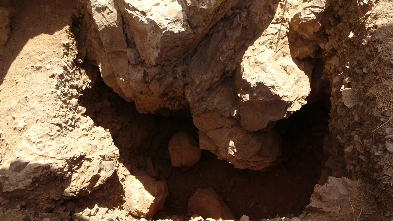 During the 2024 excavations in Inkaya Cave within the borders of Bahadirli village in Can district of Canakkale, Türkiye, it was found that people lived in the 64,000-year-old workshop and used the area for 24,000 years, Sept. 15, 2024 (IHA Photo)