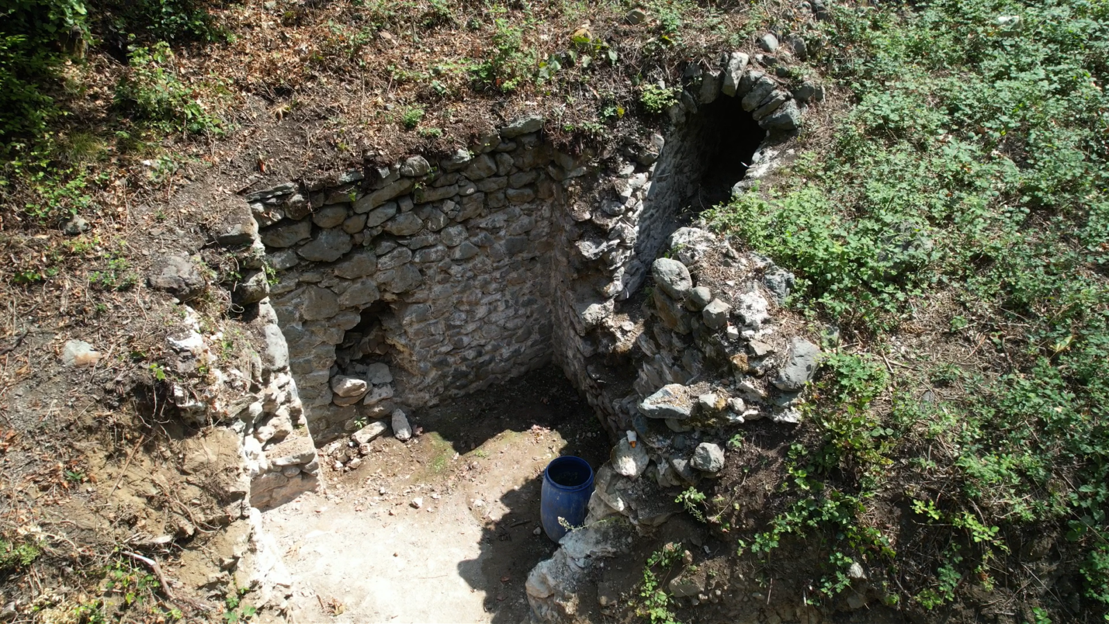 A 500-meter section of the ancient water canal is being restored, Tesvikiye in the Cinarcik district of Yalova Türkiye, Sept. 15, 2024. (IHA Photo)