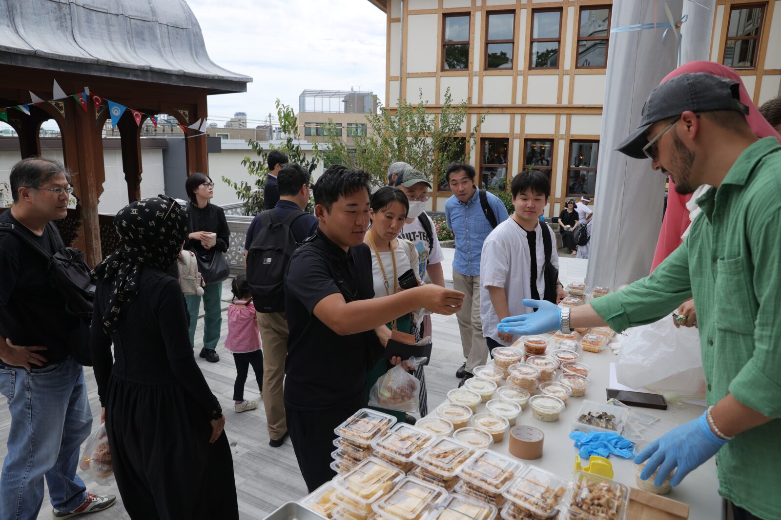 The Turk States Cultural Festival held at Tokyo Mosque in Japan attracted significant attention, offering participants the opportunity to deeply experience Turkish culture and taste the unique flavors of Turkish cuisine, Sept. 22, 2024. (IHA Photo)