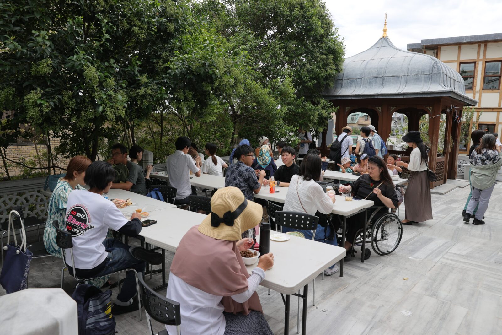 The Turk States Cultural Festival held at Tokyo Mosque in Japan attracted significant attention, offering participants the opportunity to deeply experience Turkish culture and taste the unique flavors of Turkish cuisine, Sept. 22, 2024. (IHA Photo)