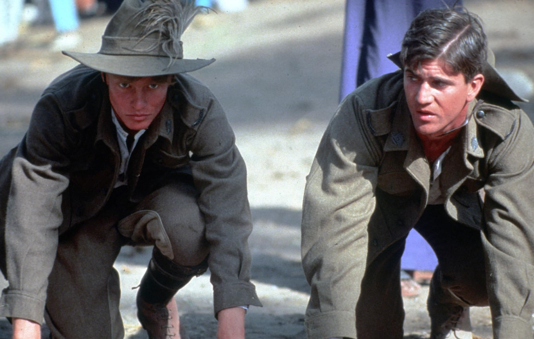 Mel Gibson and Mark Lee in Gallipoli, 1981. (Photo via <a href=
