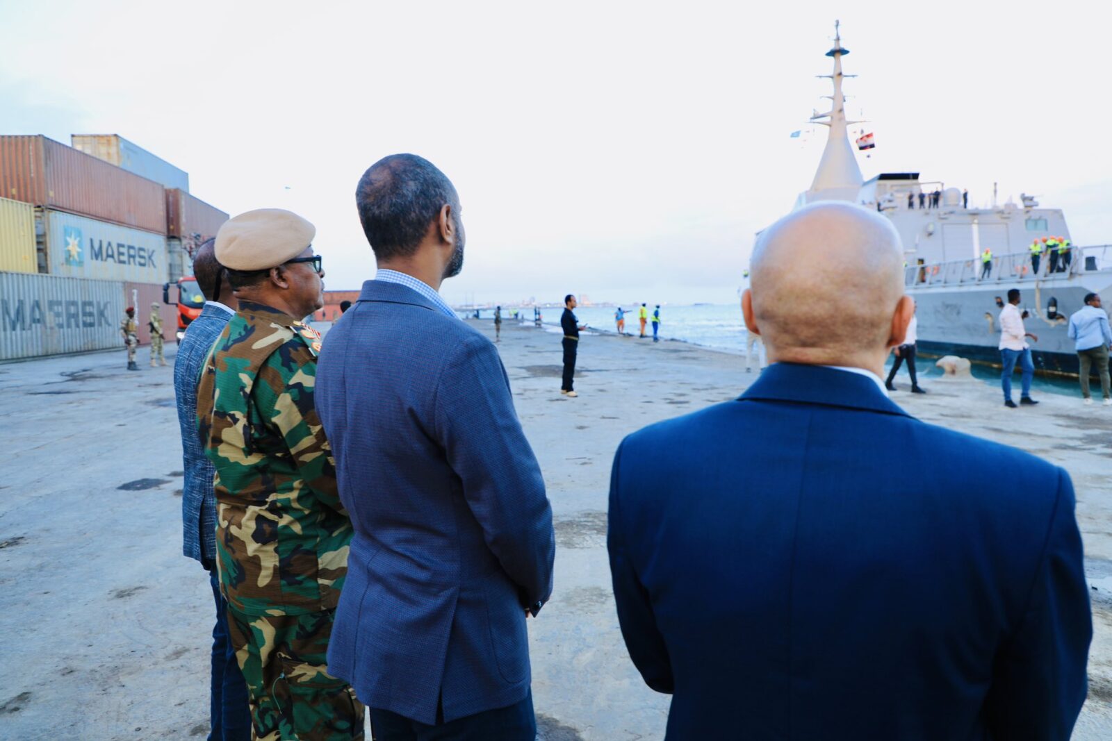 Abdulkadir Mohamed Nur, Minister of Defense of Somalia at Mogadishu Port (Photo via X)
