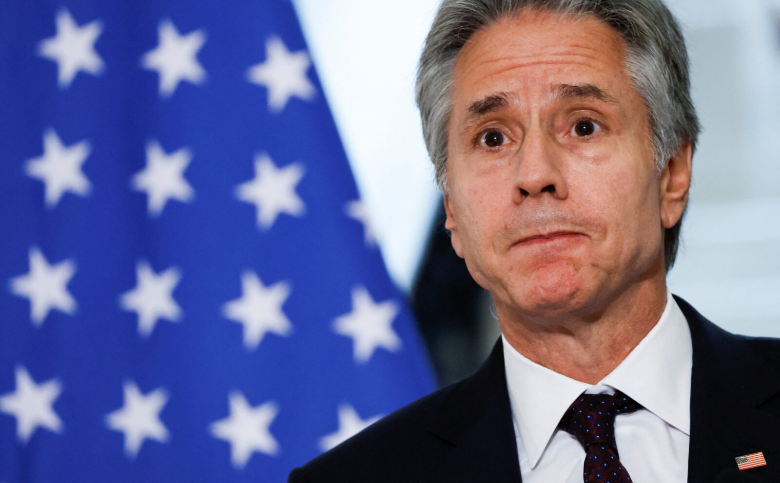 U.S. Secretary of State Antony Blinken attends a joint press conference with Egypt's Foreign Minister Badr Abdelatty (not pictured) in Tahrir Palace in Cairo, Egypt, Sept. 18, 2024. (Reuters Photo)