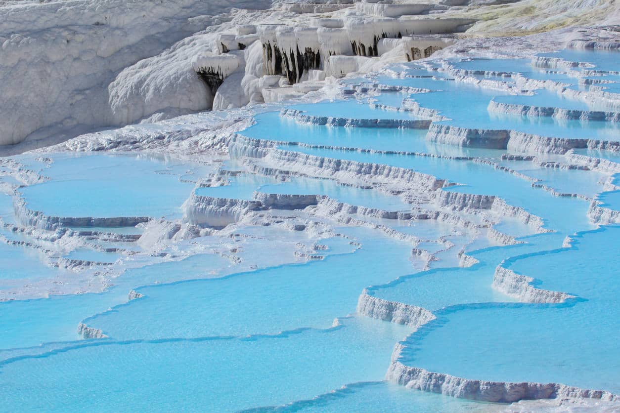 The charming travertines found in Pamukkale, Denizli. (Photo via THY) 