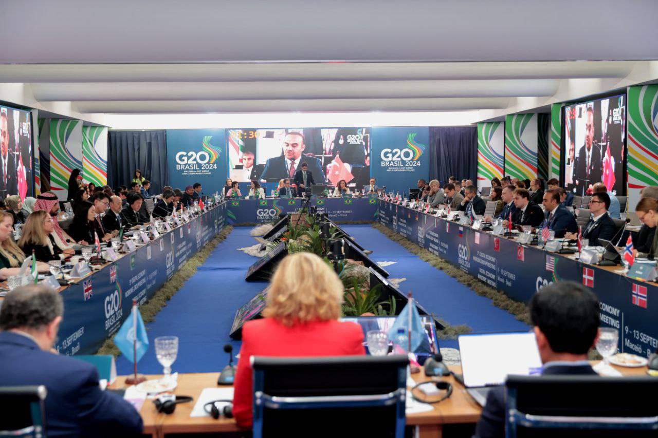 Turkish Minister of Industry and Technology, Mehmet Fatih Kacir in the G20 Digital Economy Ministers Meeting. (via X)