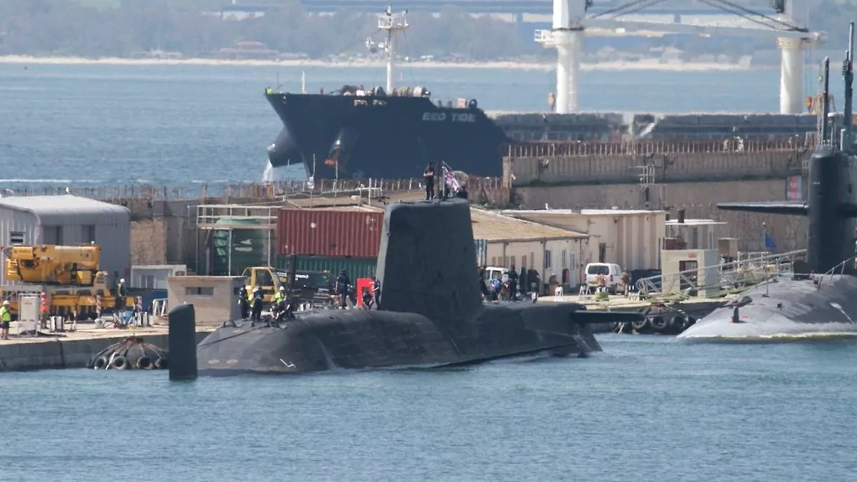 HMS Audacious at Gibraltar (Courtesy of Mirror)