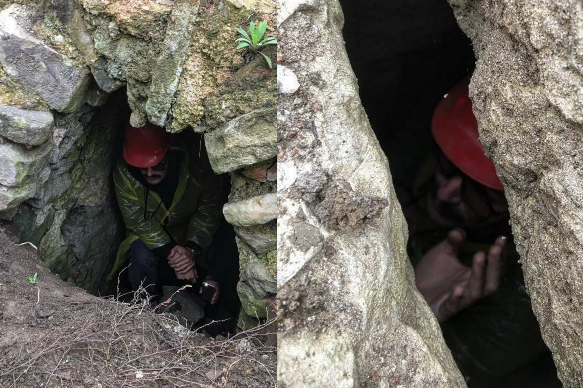 Koray Erdogan inside the drainage tunnel at the Roman theater in the ancient city of Prusias ad Hypium, Duzce, Türkiye, 2024. (Photo via Koray Erdogan/Türkiye Today)