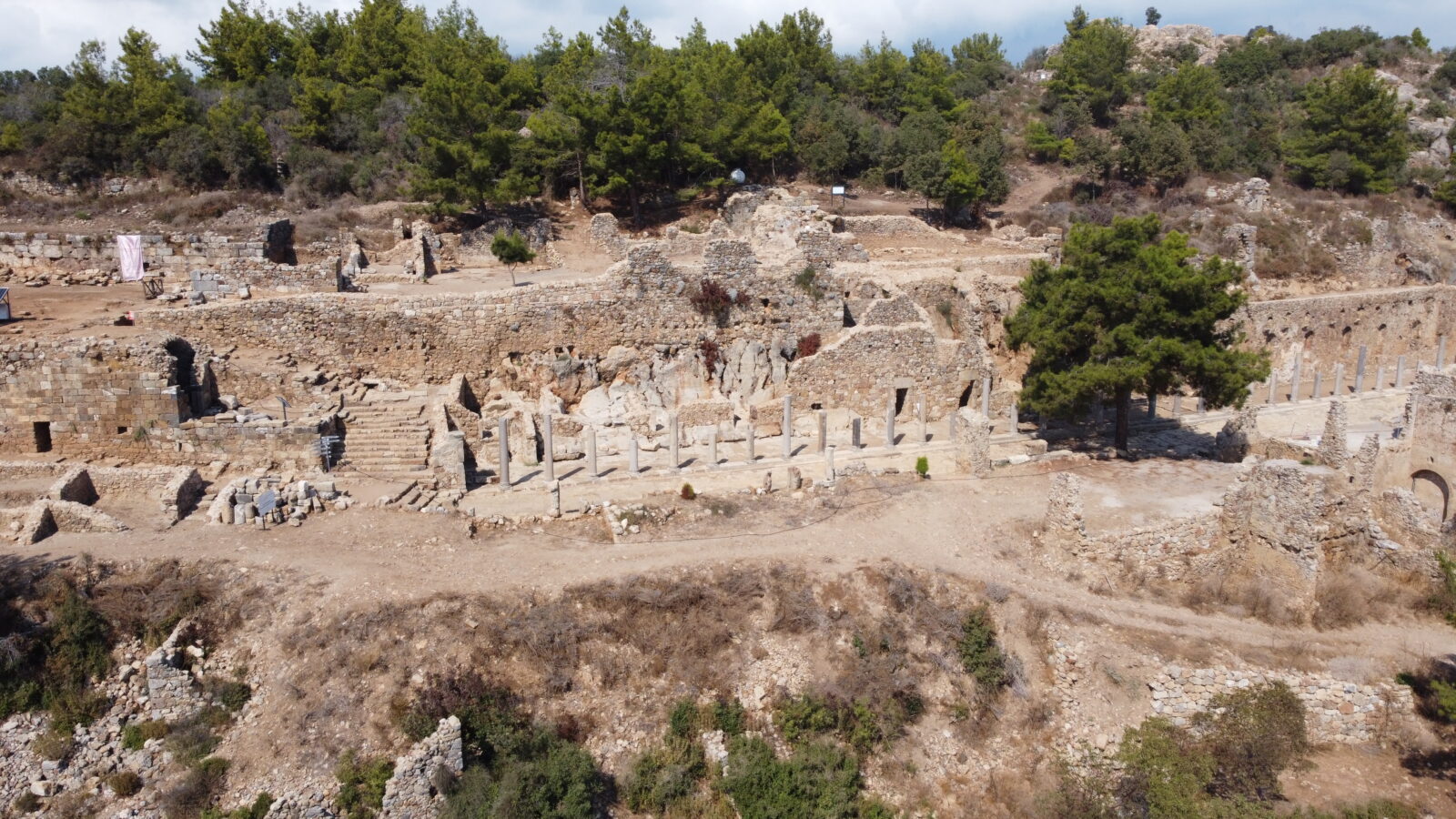 Forty-six 2,000-year-old columns re-erected in Syedra, Türkiye, September 29, 2024 (AA Photo)
