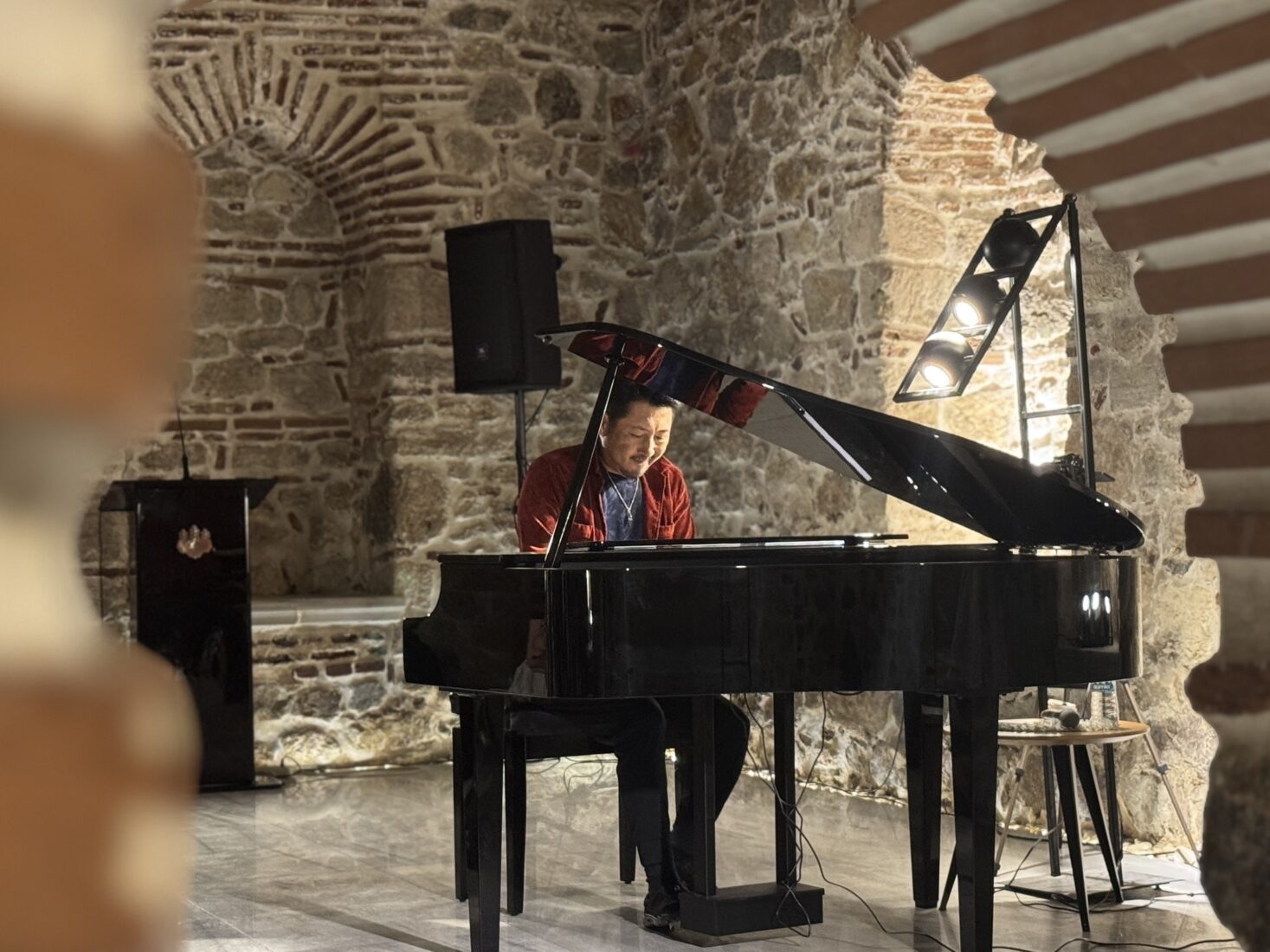 Japanese musician and composer Nakamura Tempei performs as part of the 100th anniversary of diplomatic relations between Japan and Türkiye, in Istanbul, Türkiye, Oct. 2, 2024. (AA Photo)