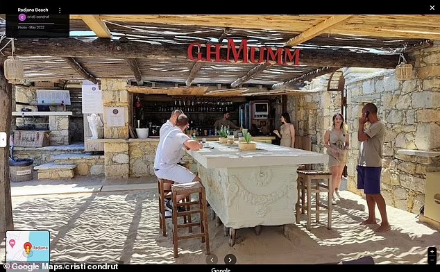1,700-year-old Roman sarcophagus was found being used as a table at a Bulgaria beach bar. (Photo via Google Maps)